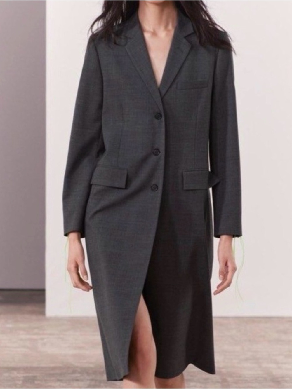 Zara Tailoring Wool Blend Frock Coat